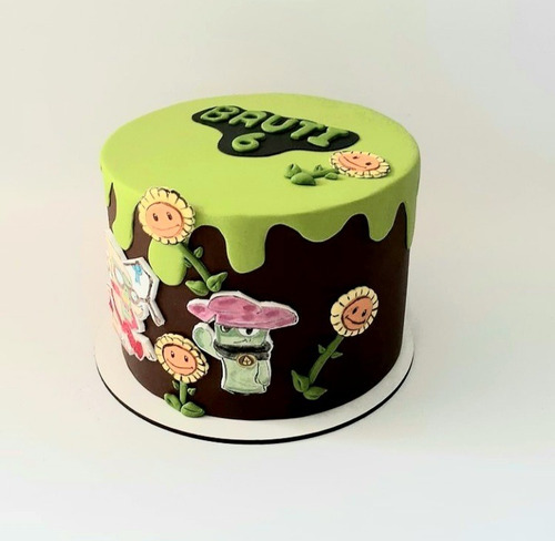 Torta Artesanal Cumpleaños Plants Vs Zombies