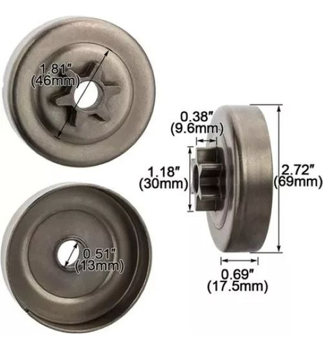 Tambor Embrague Motosierra Para Stihl Ms180 Ms210 Ms250