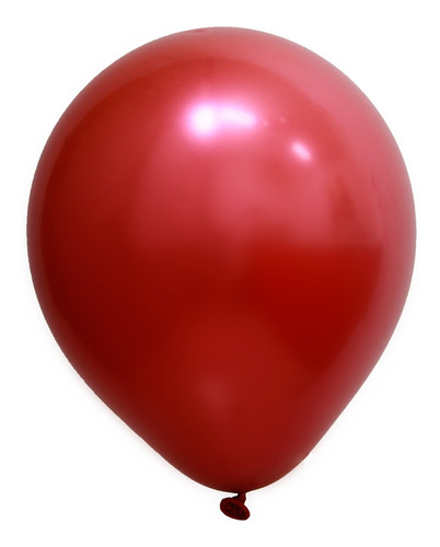 Balão Bexiga Red. 5 Cromado Vemelho 25 Unid Art Latex