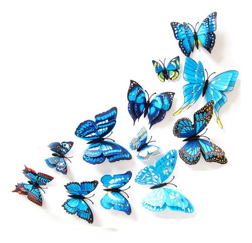 Jyphm 24 Calcomanas De Pared De Mariposa 3d Con Doble Alas E