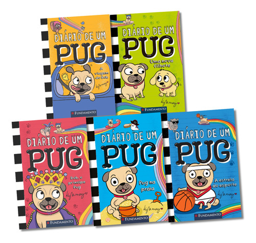 Kit De Livros: Diário De Um Pug- Volumes 07 A 11, De Kyla May. Editorial Fundamento Em Português