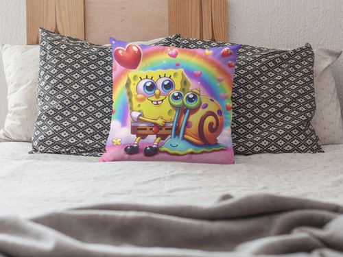 Almofadaabraços Que Duram Almofada Presente Especial Para Fã Cor Preto Desenho Do Tecido Bob Esponja