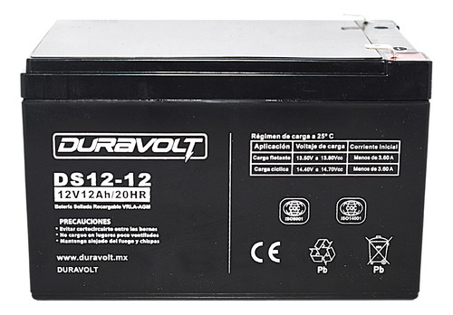 1 Pieza 12v 12ah P/leds, Carritos Electricos, Bocina