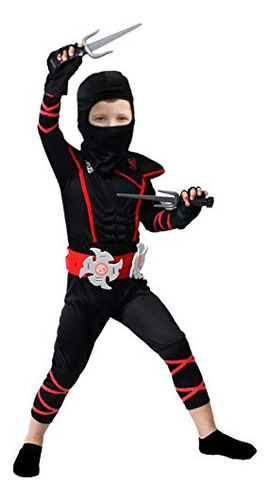 Brwoynn Halloween Ninja Deluxe Costume Para Niños Con 937zf