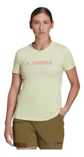 Playera adidas Senderismo Terrex Classic Logo Mujer Verde