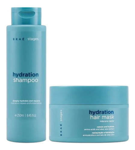 Kit Braé Stages Hydration Shampoo 250ml E Máscara 200g