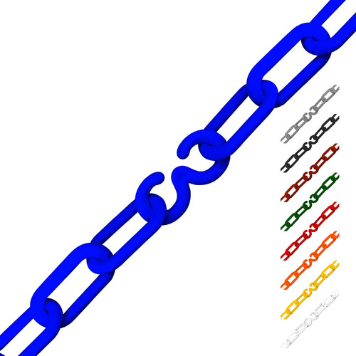 Corrente Plástica 5 Mts Elo Grande Isolamento Calha Azul