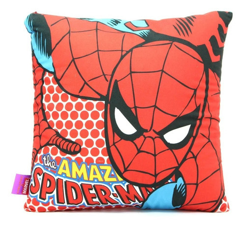 Almofada Fibra 40 X 40 Cm Spider Man Pop Art - Homem Aranha Cor Estampado