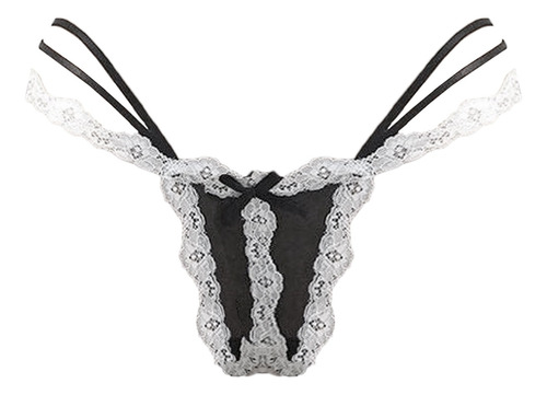 Bragas De Encaje Tipo Tanga Cómodas, Ropa De Dormir Con Lazo