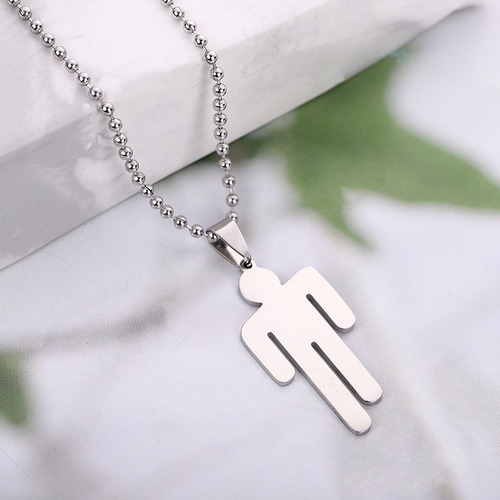 Colar Billie Eilish Blohsh Necklace Prateado