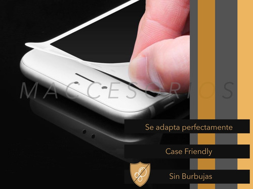 Imagen 2 de 10 de Film Glass Vidrio Templado iPhone 7 7+ 8 8plus 3d Full Curvo