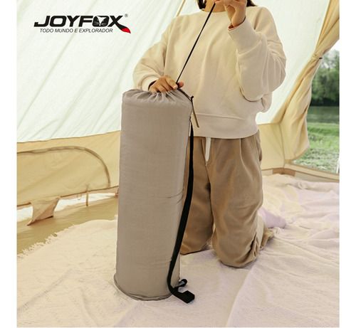 Joyfox Colchão Inflável Duplo 190x130x3cm Com Bomba E Travesseiro Integrados Autoinflável, Compacto E Confortável Para Camping