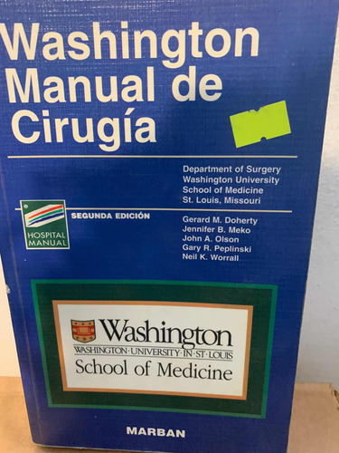 Washington University Manual De Cirugia