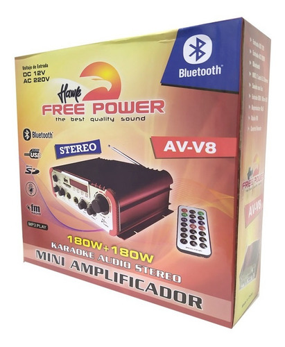 Amplificador Stereo 180w+180w, Karaokeo, Eco,usb,nuevo