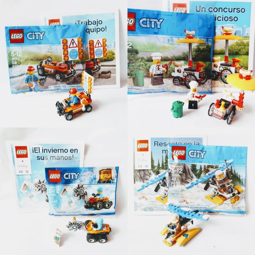 Lego City - Pack X4 Calles + Panchos + Rompehielo - Aeronave