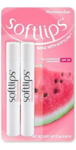 Softlips Protector Labial Sandía/protector Solar 2 Unidades