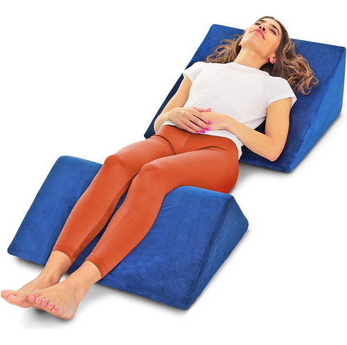 Almohada De Cuña De Cama 2 Cojines Inclinables De Espuma Vis