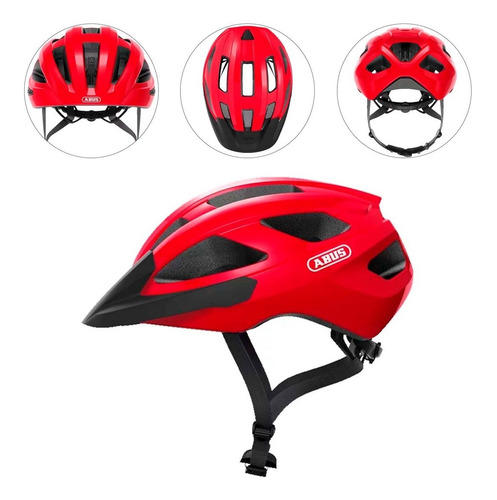 Capacete Ciclismo Abus Macator Zoom Ace Vermelho Original