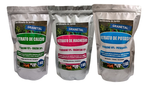 Kit Fertilizantes Nitratos ( Potasio - Calcio - Magnesio ) 