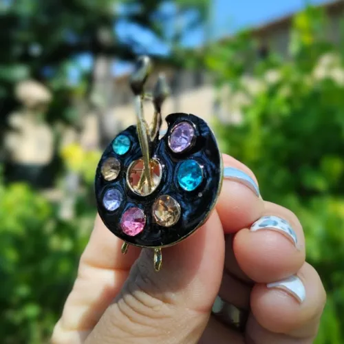 Broche Prendedor Pin De Paleta De Dibujo Para Mujer Y Hombre