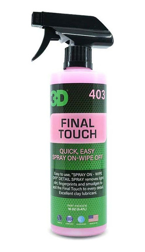 3d Final Touch Quick Detailer Cera Liquida