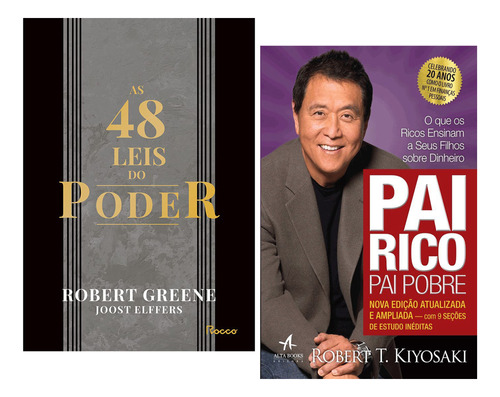 Kit Livro As 48 Leis Do Poder + Pai Rico, Pai Pobre