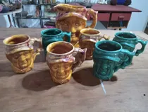 Comprar Antiguo Juego De Jarras Y Vasos De Ceramica
