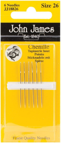 Chenille Hand Needles-size 26 6/pkg