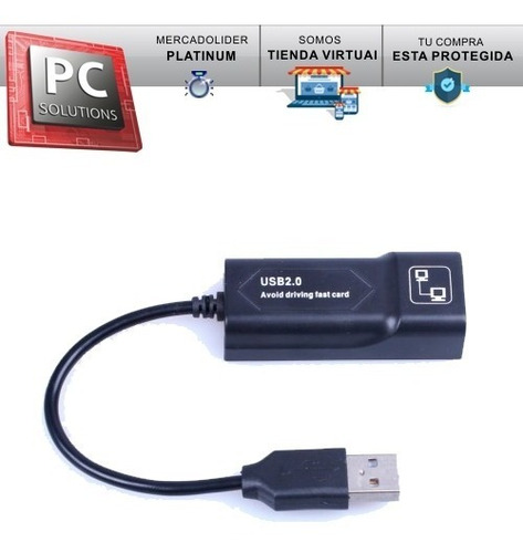 Adaptador De Red Usb 2.0 A Rj45 Lan 10/100 Mbps Ethernet