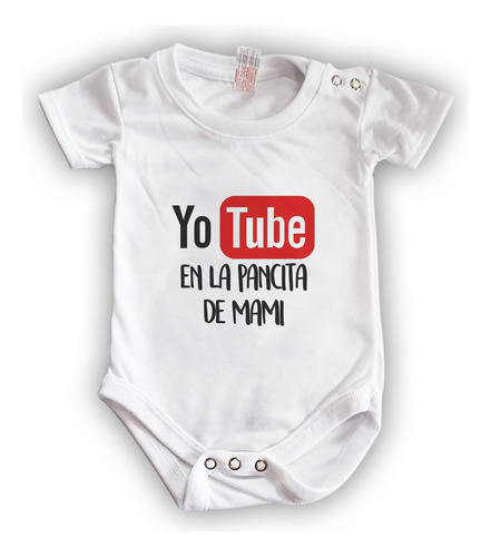 Pañalero Bebe Personalizado  Yo Tube Enla Pancita De Mi Mami