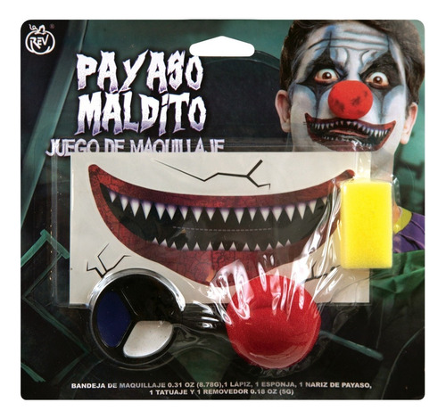 Maquillaje Disfraz Payaso Halloween De Maquillaje Evil Clown