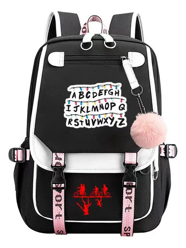 Mochila Con Puerto De Carga Usb-stranger Things N