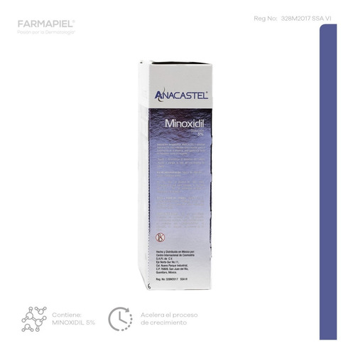 Imagen 9 de 9 de Spray Anacastel Minoxidil 5% Solución Cabello Y Barba 60 Ml