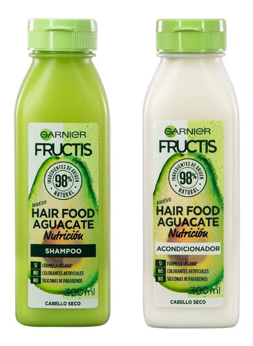 Shampoo + Acodicionador Fructis Hair Food Aguacate