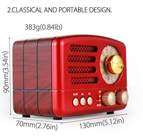 Imagen 4 de 8 de Radio Retro Fm Am Sw Mp3 Bluetooth Transmisor Aux