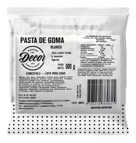 PASTA PARA MODELAR BALLINA 500 GR. SIN TACC - Kingo Cotillón