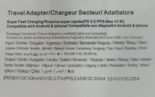Adaptador De Carga, Cargador Samsung 45w Usb-c Itech Shop*