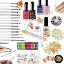 Comprar Decoración De Uñas Pinceles Stickers Esmaltes Dotting Deco