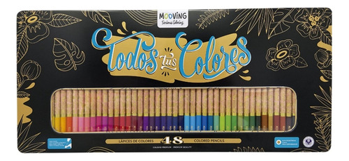 Lata De Lapices De Colores Mooving Coloring X 48 3011048