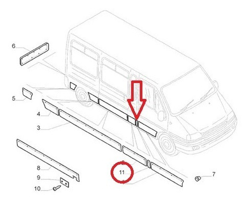 Imagen 4 de 7 de Moldura Central Ducato Fiat