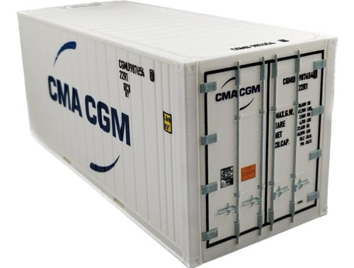 Contenedor Maritimo Escala P/escritorio Cma-cgm Reefer 1:36