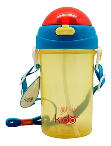 Botella Para Agua Jugo Con Boton Kepp Kido Amarilla