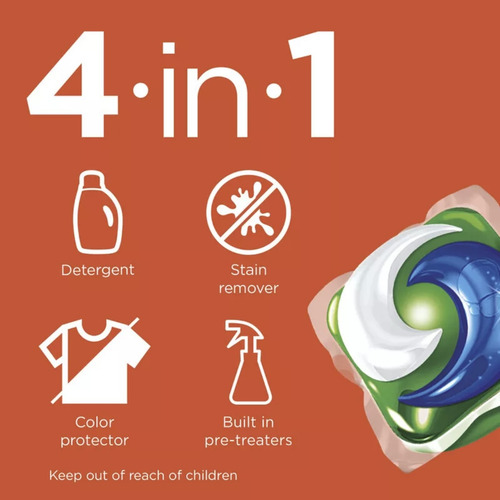 Detergente Premium C/ 12 Cápsulas Tide Pods Ultra Oxi 4 En 1