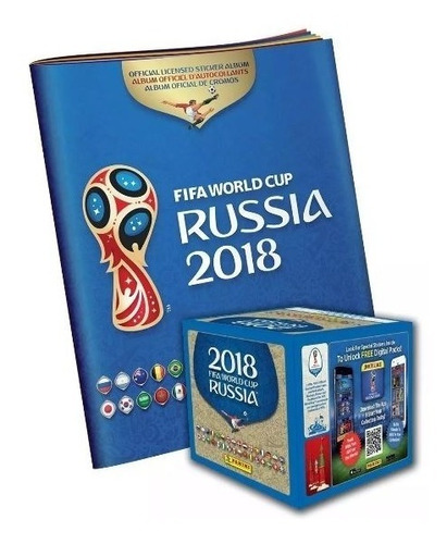 Álbum Panini +1 Caja 104 Sobres + Forro Mundial Rusia 2018