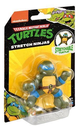 As Tartarugas Ninja - Mini Boneco Elástico Leonardo De 6cm