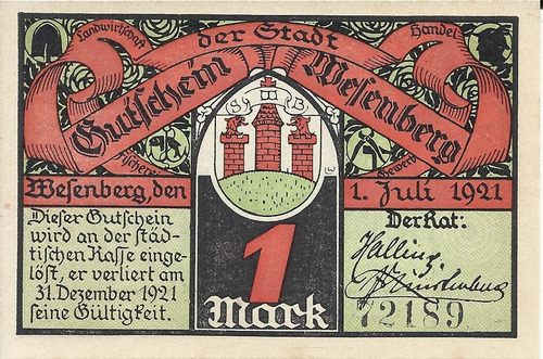 Alemania 1 Marco 1921
