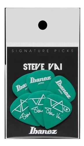 Pack 6 Uñetas Steve Vai Green Ibanez