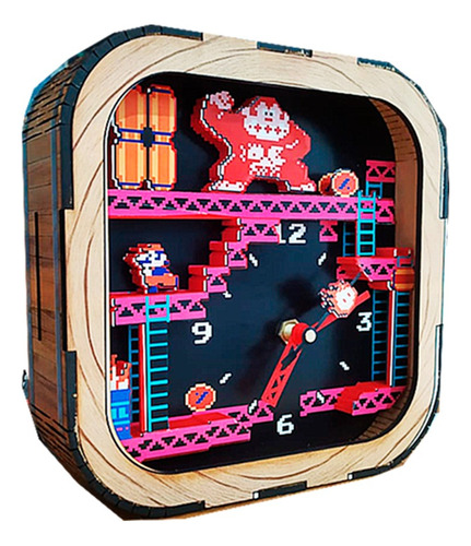 Reloj Diorama Gamer - Donkey Kong