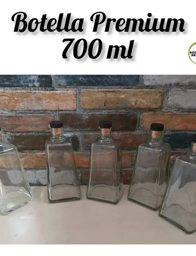 Botella Vidrio Premium 700 Ml.lote De 25 Pzas