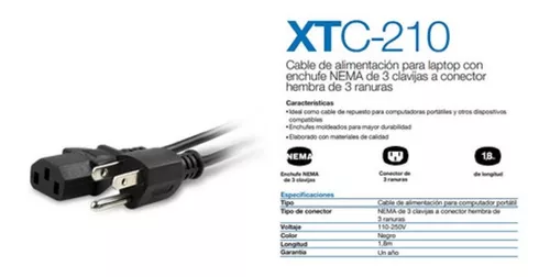 Cable de Alimentación Xtech XTC - 210 110 V